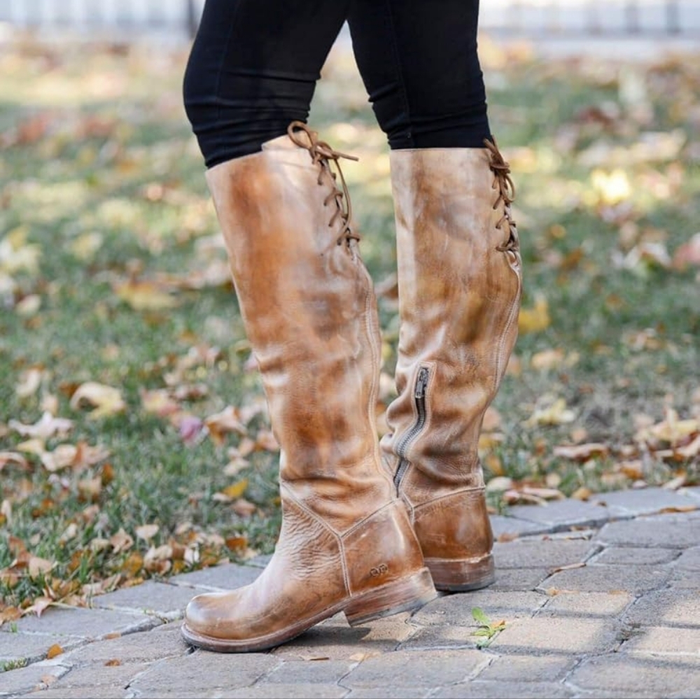 BED|STÜ Tall Rustic Lace-Up Boots